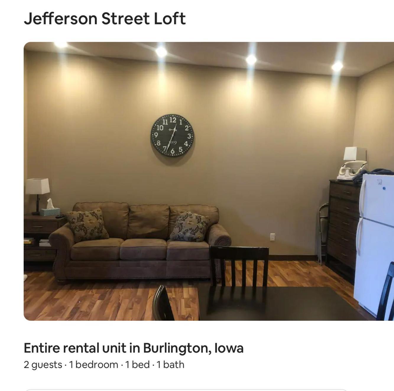 Jefferson Street Loft 20 Day Minimum Stay Burlington Zewnętrze zdjęcie